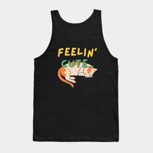 feelin cute cat sleeping Tank Top